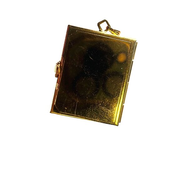 Vintage Gold-Plated Locket Necklace - Intricate Design - Holds Small Photos - Picture 3 of 5